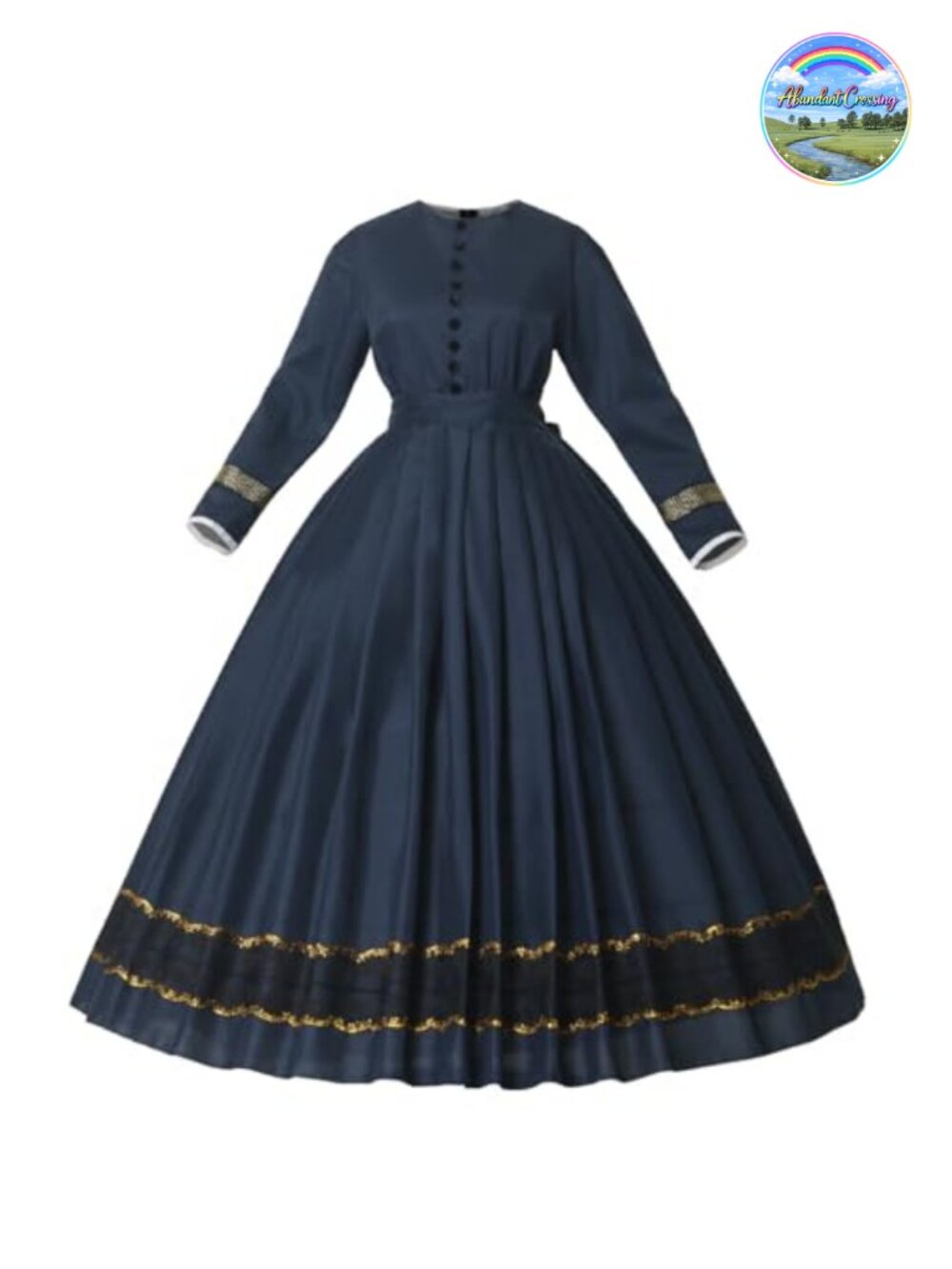 Victorian Dress with Hoop Skirt Civil War Costume
